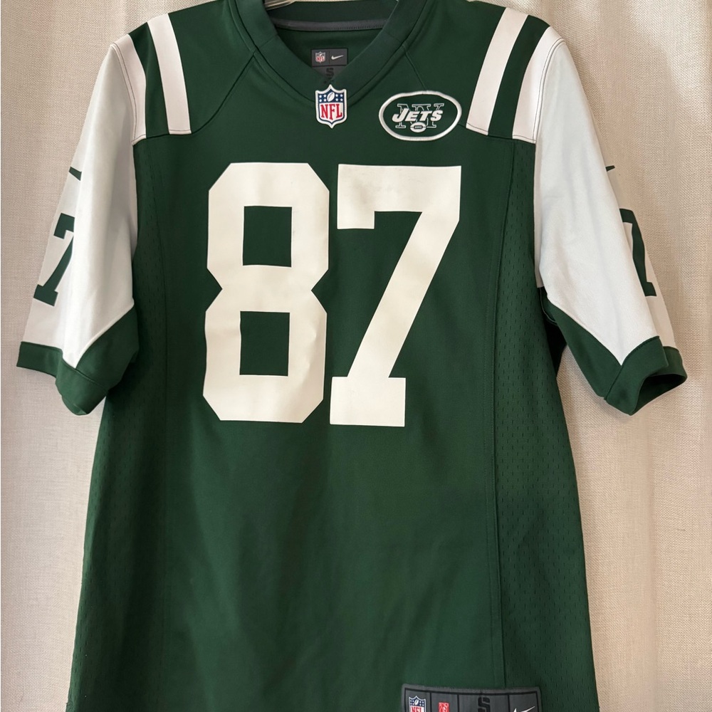 Nike Green and White Eric Decker Jersey